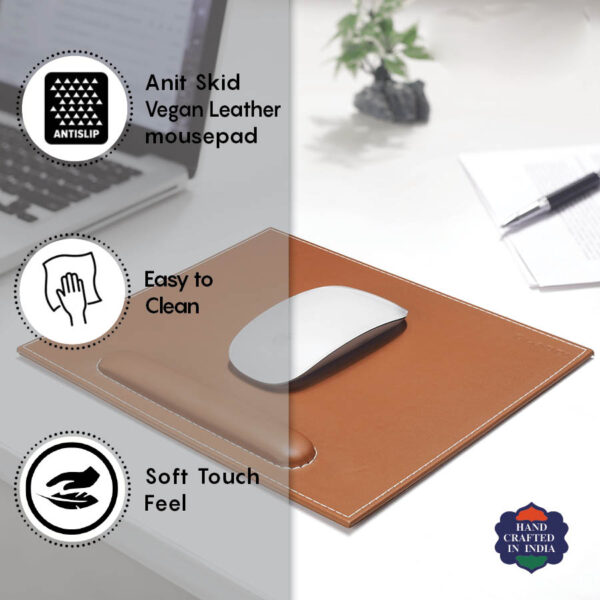 Rectangular Mouse Pad (Vegan Leather)4