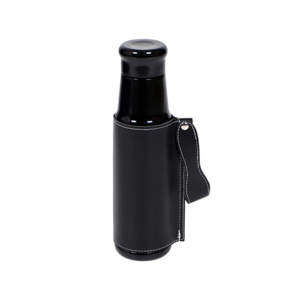 Slim Stainless Steel Vacuum Flask With PU Sleeve2